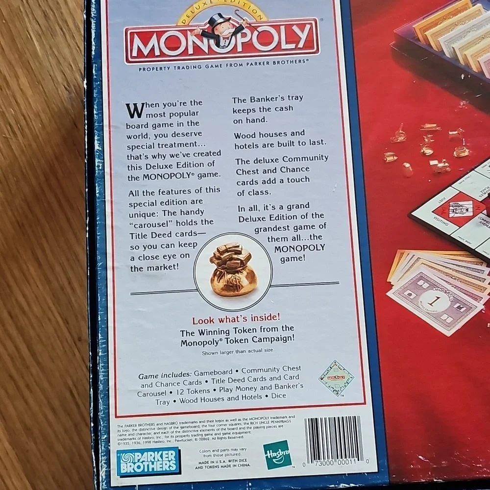 Monopoly Deluxe Edition Board Game 1998